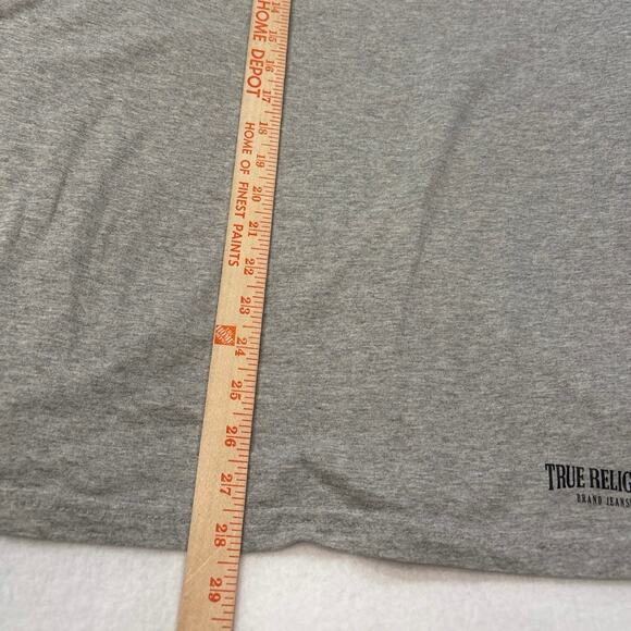 True Religion Gray Logo Graphic T-Shirt Size Large - Picture 6 of 8